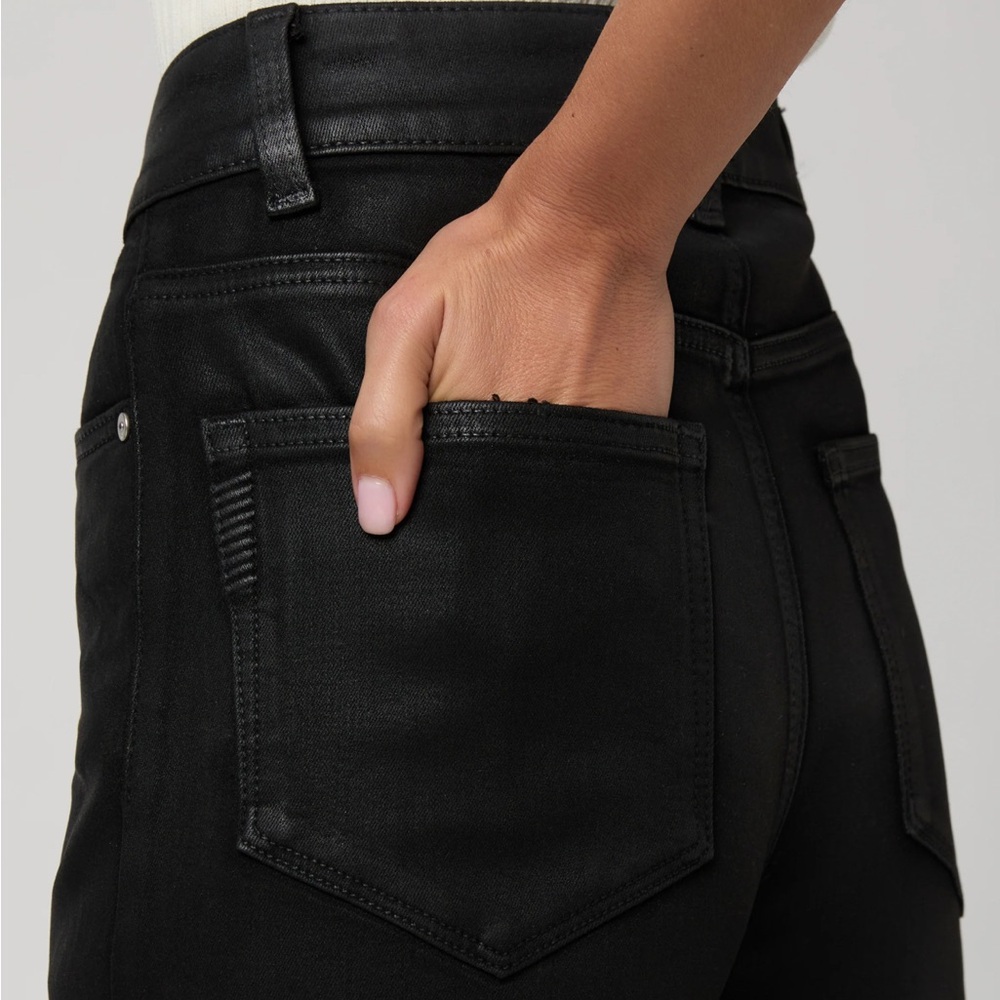 PAIGE Coated Black Jeans